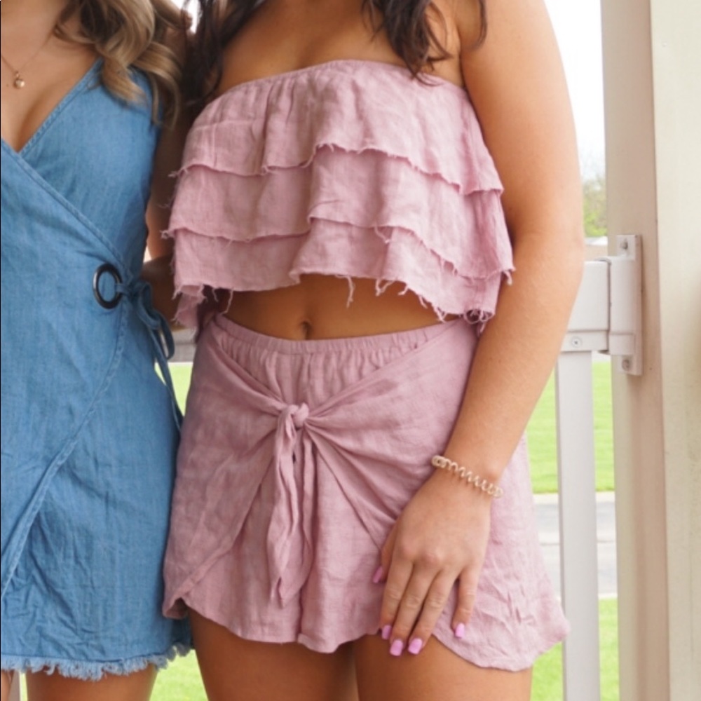 Cotton Candy LA Dusty Rose Two-Piece Set